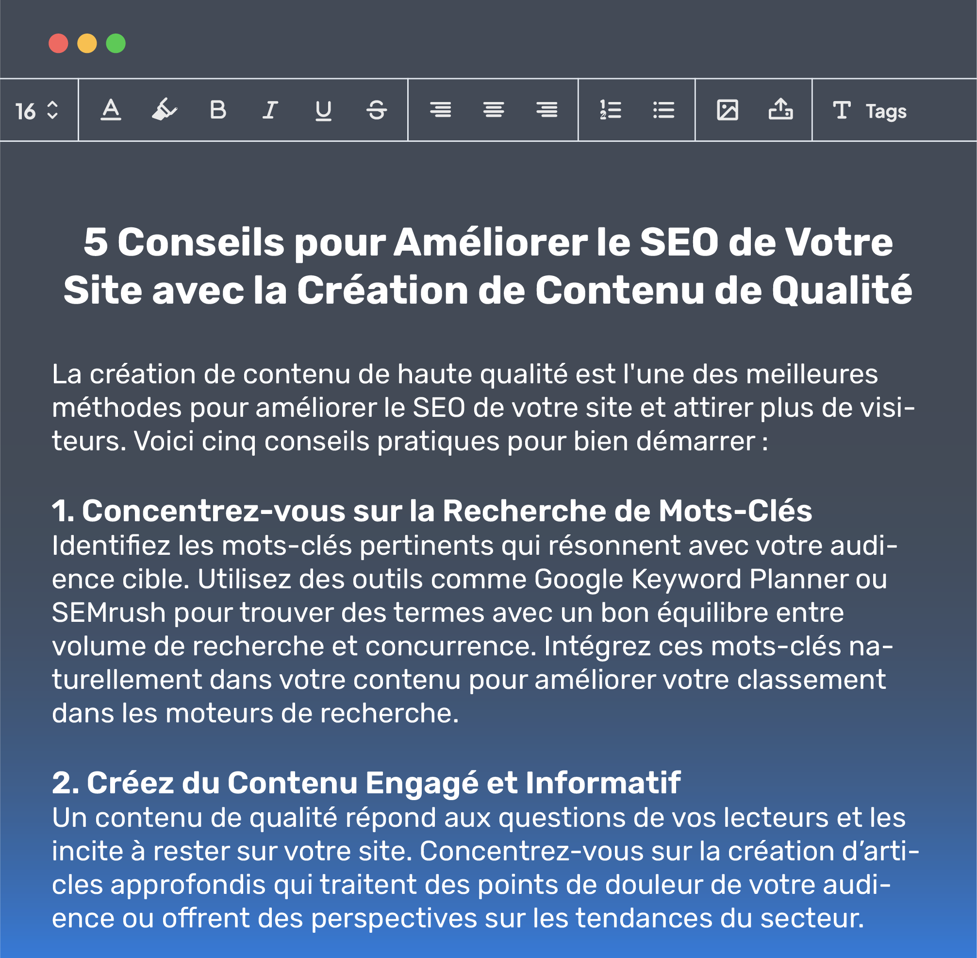 editeur de text